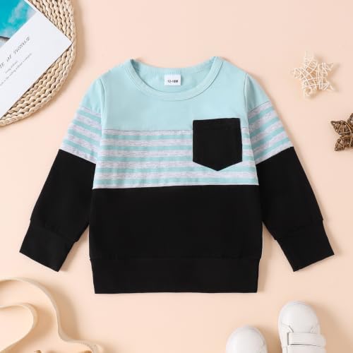Image of FOCUTEBB Toddler Boy Clothes Baby Boys Fall Winter Outfits Long Sleeve Sweatshirt Top Jogger Pants Set Boys Outfit Set 12M-4T