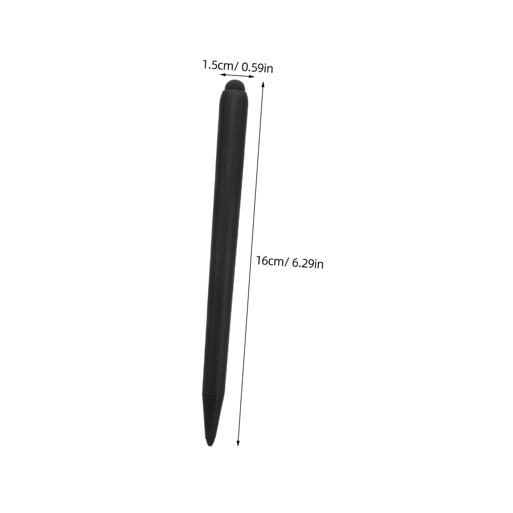 Pennino Touch per Schermo Doppia Punta in ABS Nero, 2 Pezzi
