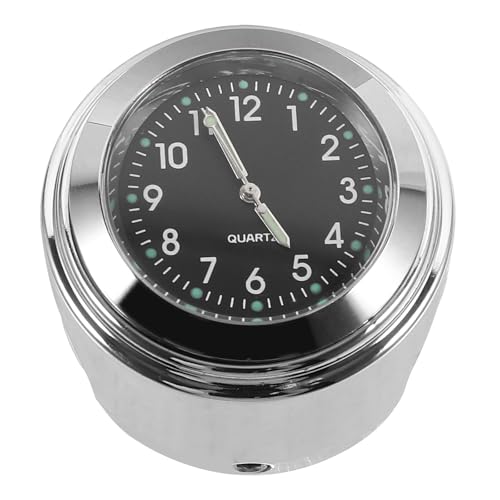 Reloj de manillar para motocicleta elegante en aleación de aluminio pulido