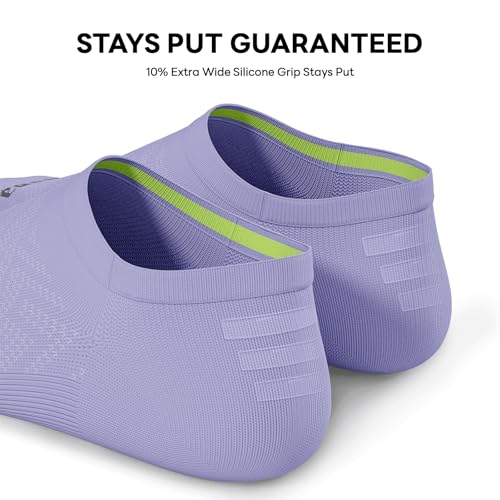 Image of No Show Socks Women, 8 Pairs Low Cut Ankle Non Slip Casual Invisible Liner Athletic Running Socks