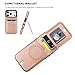 KIHUWEY for iPhone 17 Pro Case Wallet Compatible with MagSafe Wireless Charging, Credit Card Holder, RFID Flip Leather Magnetic Clasp Kickstand Heavy Duty Protective Cover 6.3 Inch (Rose Gold)