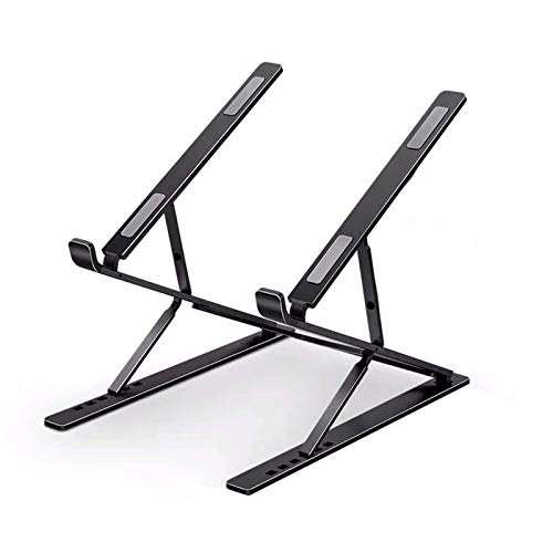 Laptopständer, tragbare Computer-Laptop-Halterung, Aluminium-Laptop-Riser mit 9 Stufen Höhenverstellung, vollständig zusammenklappbar