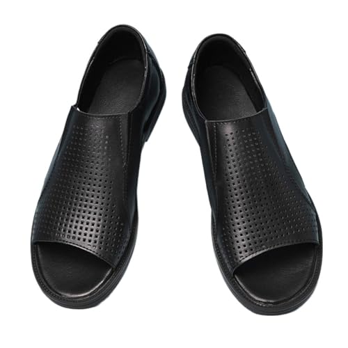 Classic Mens Sandals Leather Sandals Men Outdoor Casual Lightweight Sandal Men Slippers(42 Code)