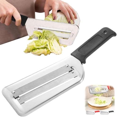 Taglia Cavolo, Coltello Affettatore In Acciaio Inossidabile, Affettatrice Con Doppia Lama E Impugnatura Antiscivolo, Affettatrice Multifunzionale Per Patate E Cavoli