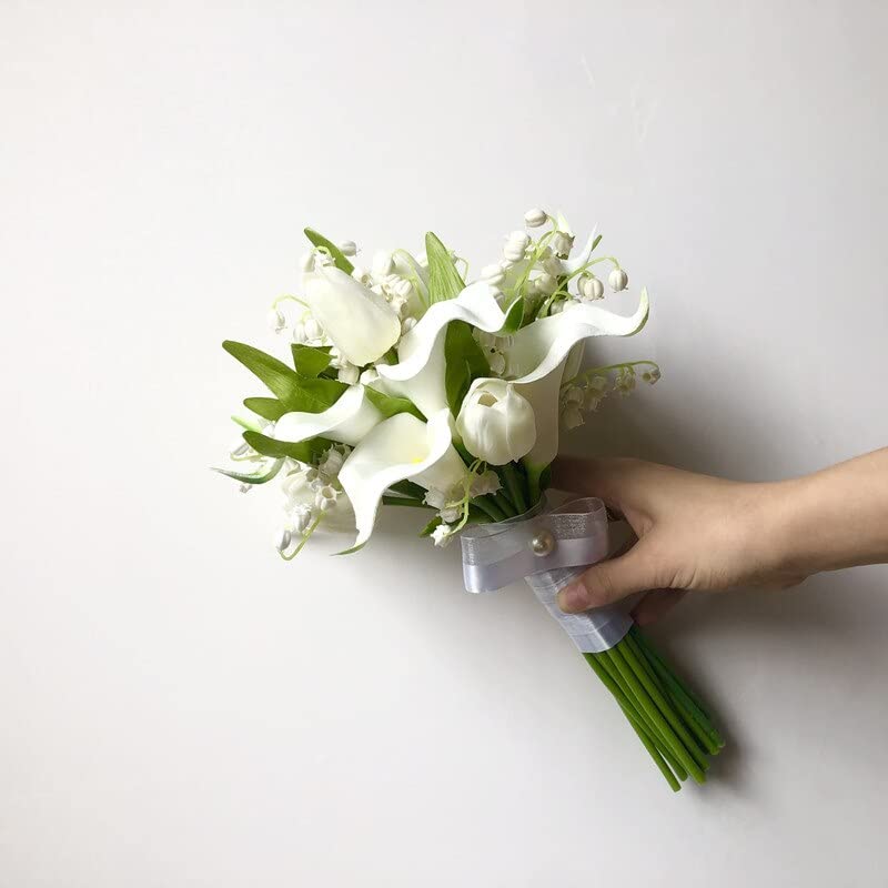 Amazon｜ホワイト カラー スズラン チューリップ スモール バンチ