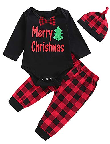 Catpapa - Conjunto de 3 Piezas de Mameluco de Manga Larga con Gorro para bebés y niñas