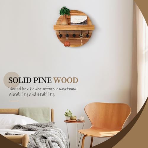 Support mural clés et courrier marron clair de 24 cm pour ne plus jamais perdre vos clés