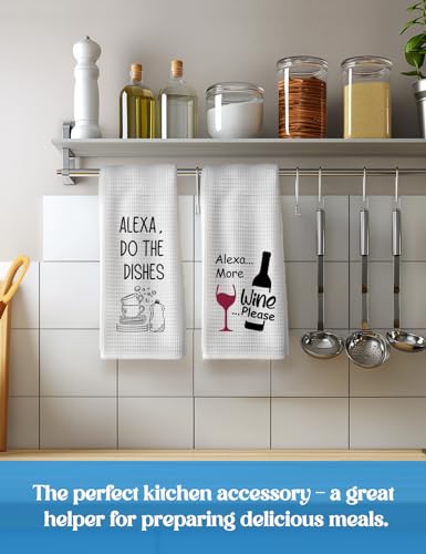 2-Pack-Alexa-Do-The-Dishes-Funny-Kitchen-Towels-and-Hand-Towels-Kitchen-Alexa-Tea-Towels-Flour-Sack-Dish-Towels-Kitchen-Towel-Hostess-Gifts-for-Women-Mom-Grandma-New-House-Housewarming 2 Pack Alexa Do The Dishes Funny Kitchen Towels and Hand Towels Kitchen Alexa Tea Towels Flour Sack Dish Towels Kitchen Towel Hostess Gifts for Women Mom Grandma New House Housewarming