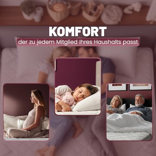 Utopia Bedding Gesteppte Matratzenauflage 180 x 200 cm, Weicher Mikrofaser-Matratzenbezug, Gesteppter Matratzenschoner Mit elastischen Bändern, 4 Eckgummis dehnbar bis zu 38 cm (Weiß)