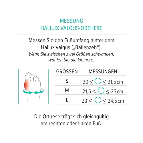 Epitact | Hallux Valgus Flexible Korrekturbandage Für Den Tag Begrenzt Die Entwicklung Des Hallux Valgus & Lindert Schmerzen Während Aktiven Tätigkeiten Am Tag Für Beide Füße (L)