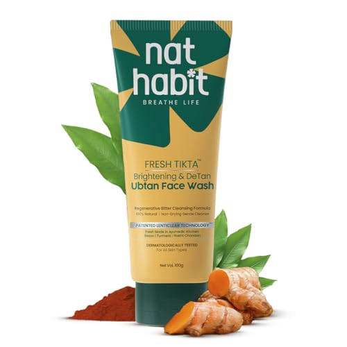 Nat Habit Ubtan Face Wash, Fresh Daily Tikta For Men & Women, Ski...