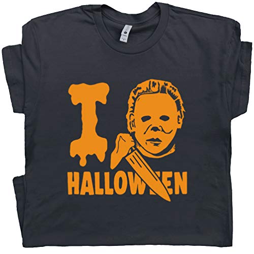 XXL - Funny Halloween T Shirt Cool Michael Myers Meyers Retro Graphic Tee Mens Womens Vintage Horror Movie Scary Spooky Black