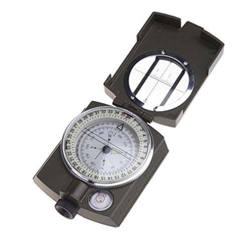 Portable Army Geology Lensatic Compass Prismatic Compass Multifunctional Tool with Fluorescent Ligh