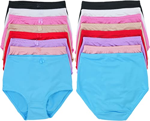 Tobeinstyle Women's Pack Of 6 High-Rise Girdle Panties (Xl (Fits: 12-14, Bold Assortment) #TOP2
