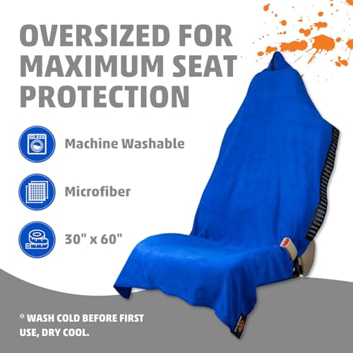 Image of Orange Mud Transition & Seat Wrap V2.0 - Royal Blue Waterproof Car Seat Cover, Changing Kilt & Quick-Dry Towel - Secure Fit for Athletes, Runners, Cyclists, Triathletes