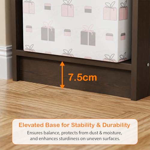 Lukzer MR-006 Multipurpose Bookshelf | Multipurpose Storage Rack | Engineered Wood | for Living Room,Bedroom,Office,Retail Shop | Closed Back Rack | Rustproof | Wenge/182x40x28cm | Made in India Lukzer MR-006 Multipurpose Bookshelf | Multipurpose Storage Rack | Engineered Wood | for Living Room,Bedroom,Office,Retail Shop | Closed Back Rack | Rustproof | Wenge/182x40x28cm | Made in India