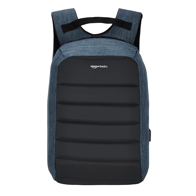 amazon basics 25L Anti Theft Design Laptop Backpack with 1 Compartment,Blue and Black amazon basics 25L Anti Theft Design Laptop Backpack with 1 Compartment,Blue and Black