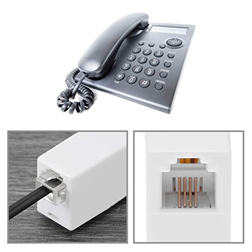 EMSea 2Pcs RJ11 6P4C Female to Female Connector RJ11 6P4C Inline Coupler BT Telephone Line Cable Adapter Accessories for Home Living Room Bedroom Office - Image 4