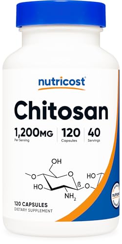 Nutricost Chitosan Supplement (1 200mg) 120 Capsules 40 Servings GMO-Free