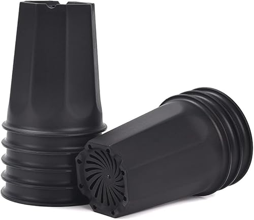 Miniatura 16 de BangQiao - Juego de 8 macetas de plástico blanco de 6.10 pulgadas para vivero profundo y semillero para suculentas, cortes y trasplantes