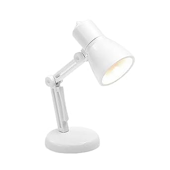 ZALHIN Bedroom Lamp Desk Lamp Small Bedroom Reading Night Light Mini Book Clip Light Flexible Warm Lighting Office Smart Book Clip Lamp Decor (Color : White)