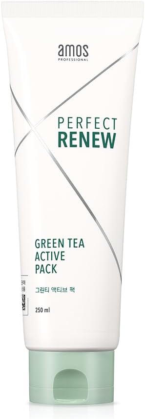 AMOS PROFESSIONAL Perfect Renew Green Tea Active Pack | Nourishing and Moisturizing Hair Mask for Hair Growth | Deep Conditioner | Korean Hair Growth Mask | K-beauty