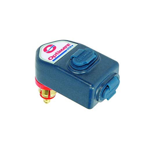 Optimate USB O-105, 3300mA Dual Output Weatherproof USB Charger, with Bike Plug (Compatible with BMW, Triumph or Ducati MultiStrada)