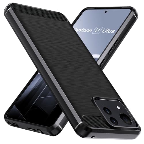 ivoler Funda para ASUS Zenfone 11 Ultra, [Protección Militar] Carcasa Protectora Antigolpes, Fina Suave TPU Silicona Caso Delgada Anti Choques Antihuellas Bumper Case, Negro
