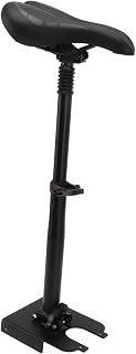Scooter Seat, Aluminum Alloy Punching Free Adjustable Foldable Anodizing Electric Scooter Saddle Shock Absorbing Foam for Replacement(Small Seating Kit)