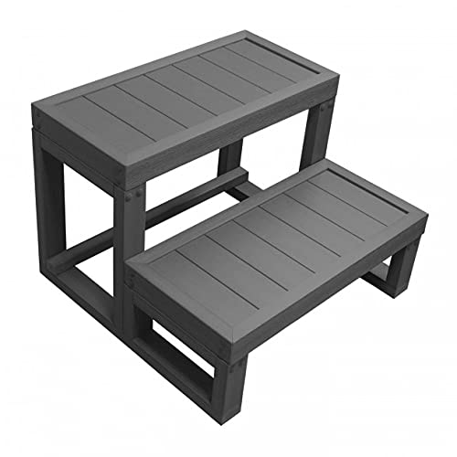 BOOSPA - Escalier résine 2 marches Dark Grey