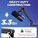 InnoGear 2025 Upgraded Microphone Boom Arm, Magnetic Cable Management Low Profile Mic Stand 360° Rotatable Desk Mount for Fifine AM8 K669B Blue Yeti HyperX QuadCast SoloCast AT2020, Black