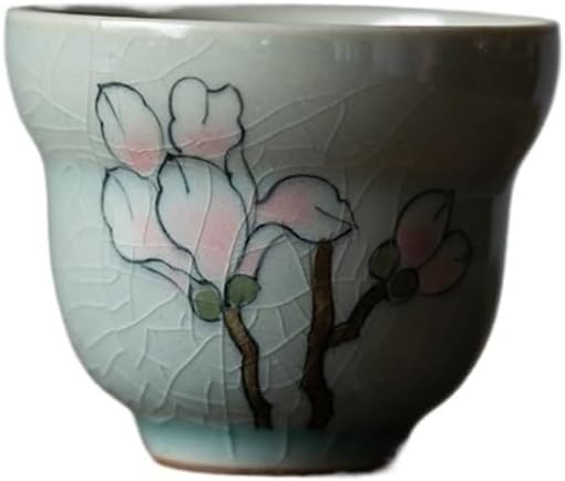 GSOUL Kungfu Tea cup Borneol Glaze Pure Hand-painted Tea Cup Home Ceramic Breakfast Milk Retro Wine Glass Small Tea Cups