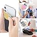 SS Card Holder for Back of Phone, Cell Phone Wallet Stick-on Credit Card Sleeve Pocket Silicone Pouch Compatible for iPhone, Samsung Galaxy and Most SamrtPhones 4 Pack