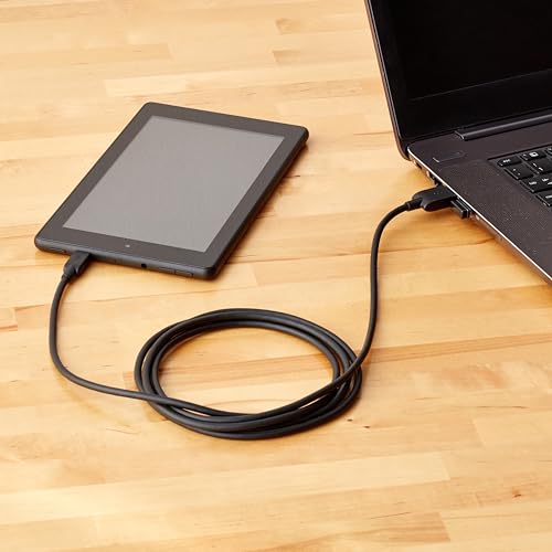 Image of Amazon Basics 10-Pack USB-A to Micro USB Charging Cable for Android Phones and Tablets, 480Mbps Data Transfer, Gold-Plated Plugs, USB 2.0, 6 Foot, Black