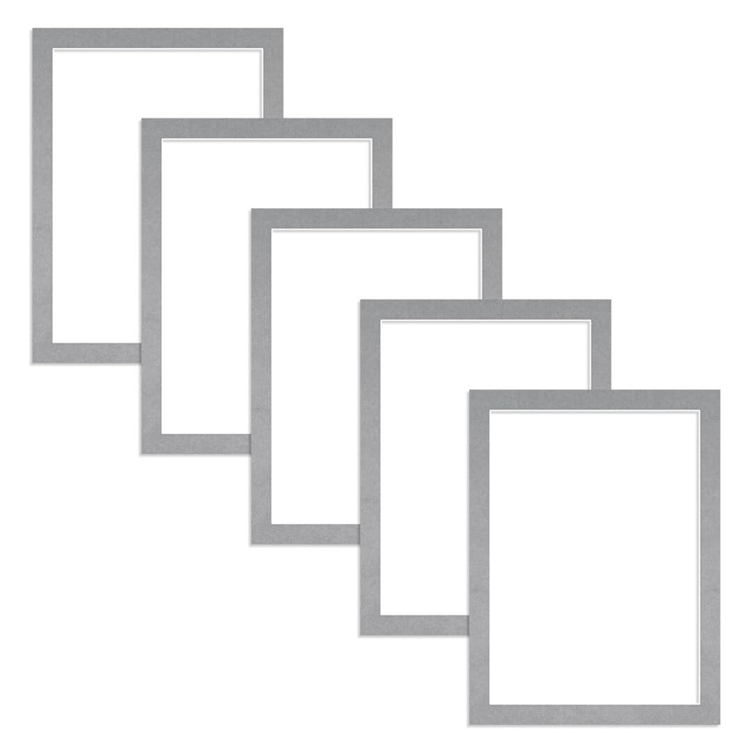 Alison Kingsgate 80X60CM Silver Picture Mount - 70X50CM Aperture - Pack 5 — image 1