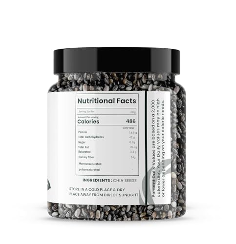 Image of Avogro Premium Chia Seeds 1KG | Raw Unroasted & Cleaned | Natural Plant-Based Superfood Seed For Eating | Ideal for Smoothies Baking & Cooking