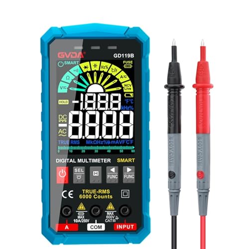 Multimètre numérique True RMS GD119B vert testeur 6000 points auto - 3
