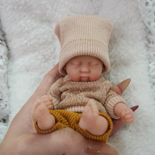 Muñeco bebé reborn silicona mini de 6 pulgadas miniatura 6