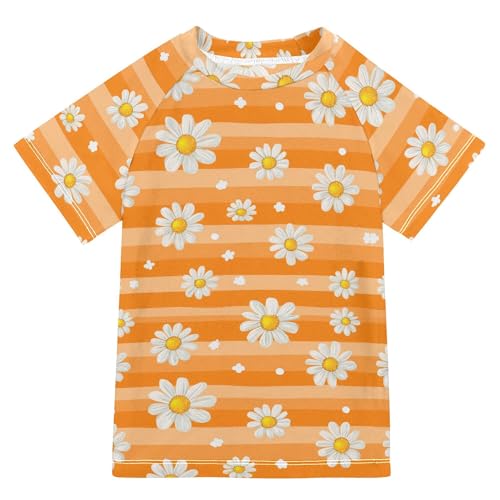 Adorable Daisies Boy Bathing Suit UV Protection Basketball Shirt Swimwear Beach Tops 3T