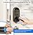 Veise RZ09 Smart Lock, 7-in-1 Keyless Entry with Handle Set, APP Control Fingerprint Deadbolt for Front Door, Electronic Digital Locks with Keypad, Matte Black