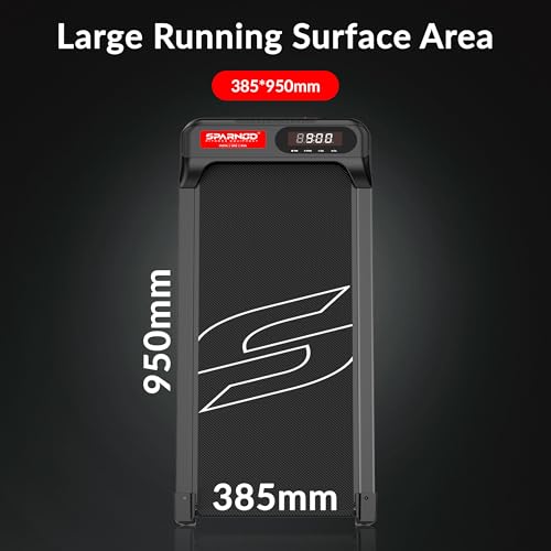 Image of Sparnod STH-3004N 2 in 1 Walking Pad Treadmill for Home Use, 1-10 km /h, Foldable Rail, 7% Incline, LED Display, Shock Absorption, 90kg Capacity for Home & Office Use