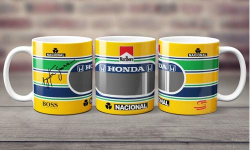 Caneca Ayrton Senna Fórmula 1 F1 Corrida Presente Criativo