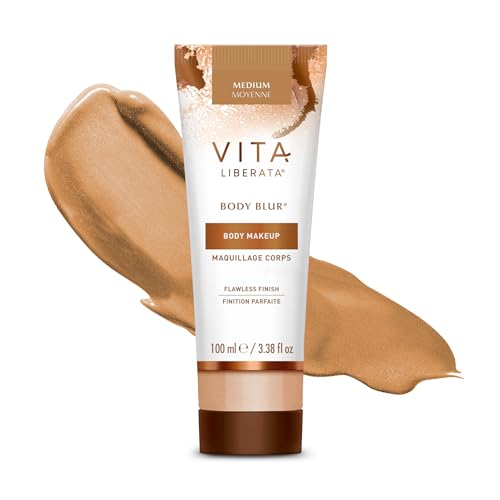Vita Liberata Body Blur, Leg and Body Makeup. Skin Perfecting Body Foundation for Flawless Bronze, Easy Application, Radiant Glow, Evens Skin Tone, New Packaging