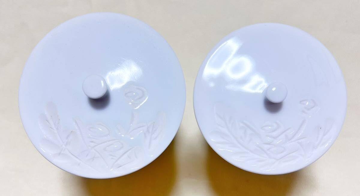 Amazon.co.jp: 出石焼 小嶋昇山造 花草彫 蓋付き白磁夫婦湯呑 組湯呑
