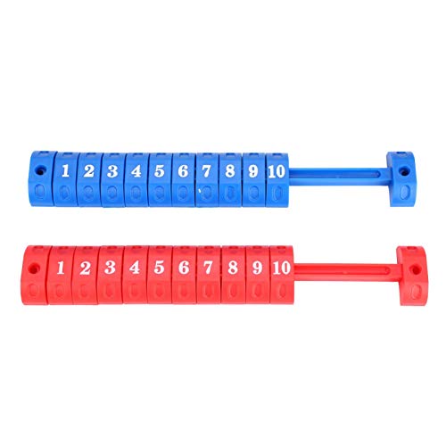 Eddwiin Contador de fútbol de Mesa, 2 uds, Rojo, Azul, 10 números, Contador de puntuación para Mesa de fútbol, ​​Accesorios para máquina de fútbol, ​​Marcador de futbolín(Red and Blue)