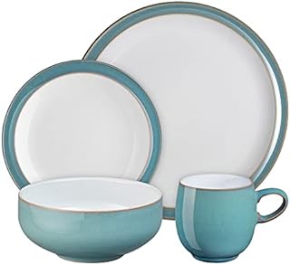 Denby Azure 4 Piece Dinnerware Set Blue, 123048552