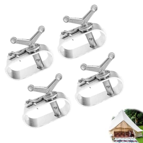 HERKINDNESS Tiranti per Filo Acciaio, 4 Pezzi in Lega di Alluminio Tendifilo per Recinzione, Tiranti per Filo Stendibiancheria, per Teloni per Piscine Ombrelloni Tende da Campeggio