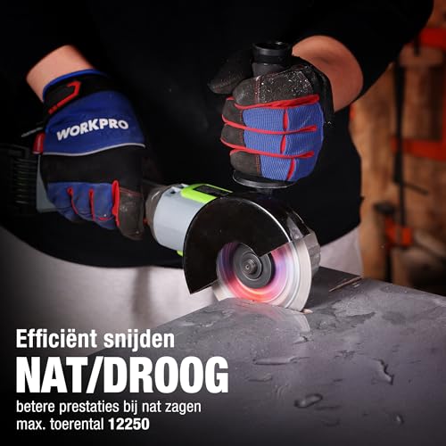 WORKPRO 2 x 125mm Profi Diamantdoorslijpschijven, 1,2mm Superdunne Diamantschijf voor Droog, Nat Snijden van Keramiek en Tegels, Compatibel met Winkelslijper - Afbeelding 5