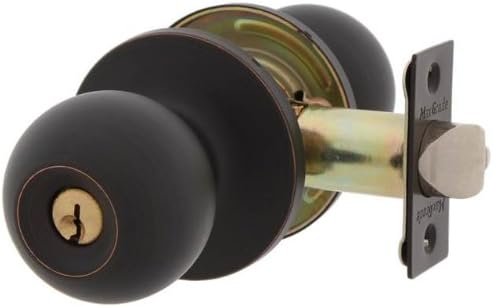 MaxGrade 300OXF11H Oxford Ball Style Keyed Entry Door Knob Lockset, Aged(Venetian) Bronze