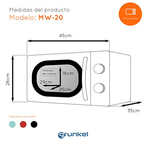 Grunkel-Microondas-de-20l-de-Capacidad-con-diseno-vintage-y-5-niveles-de-potencia-Funcion-de-descongelacion-y-temporizador-700W-Azul-Mecanico